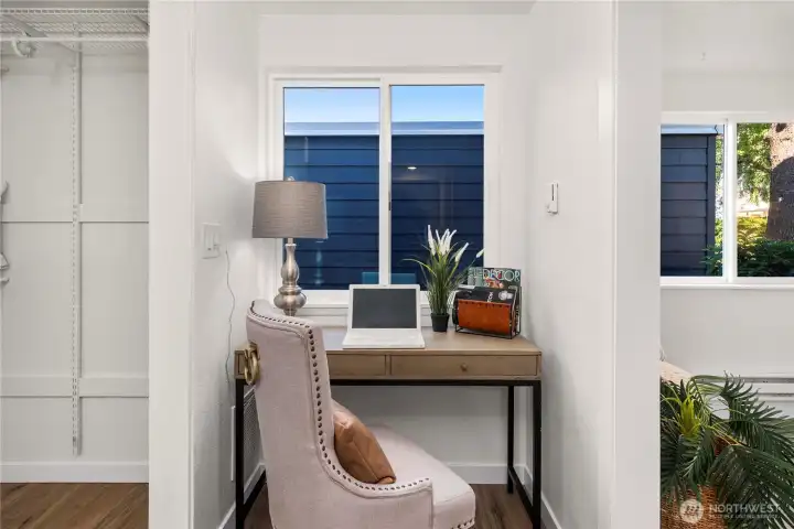 Workspace, makeup vanity, dresser space or quiet reading nook...you decide.