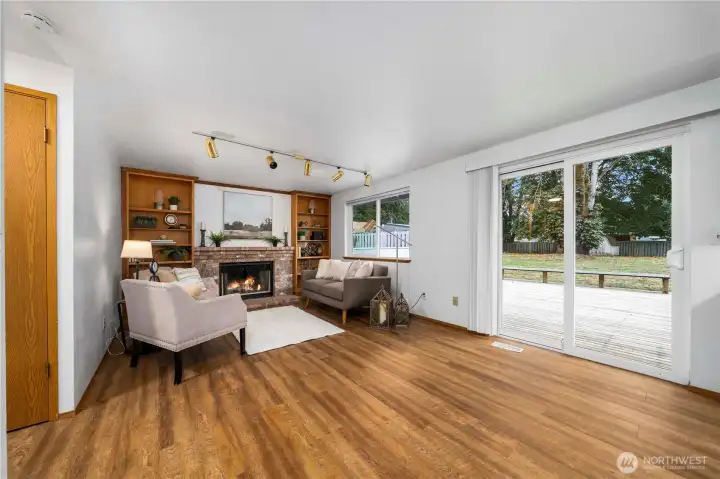 Step out to the spacious back deck!
