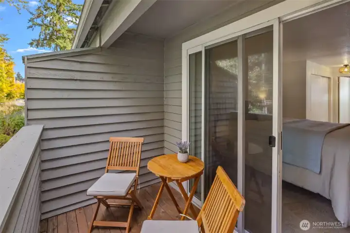 Private Deck off of Primary Bedroom.