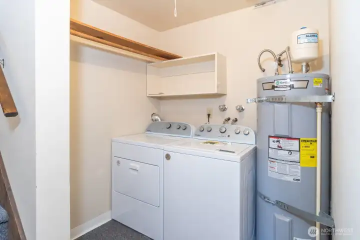 Laundry room, down the stairs off the kitchen