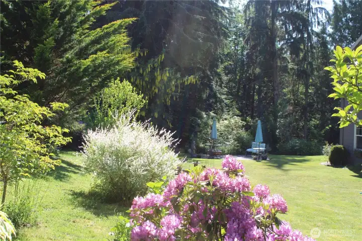 Gorgeous mature landscaping.