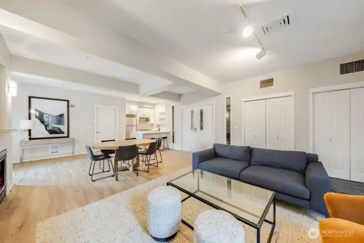 Clubhouse includes gas fireplace and kitchen