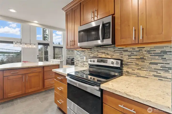 The completely updated kitchen.