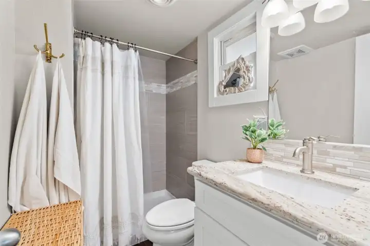 Updated tile and stone countertops