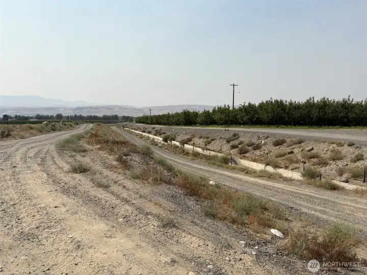 The water canal runs east to south of the property.