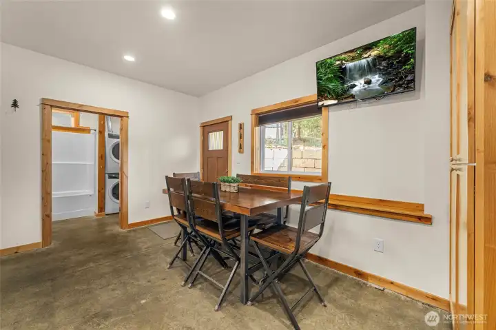 Dining room is open to the kitchen.