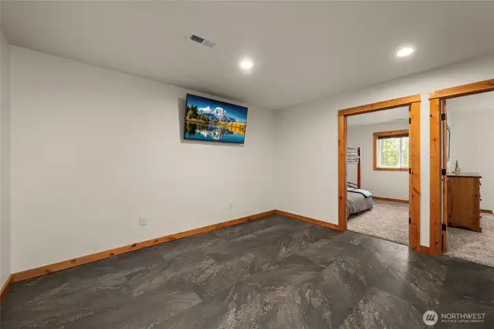 Flex space, playroom or your future game room.