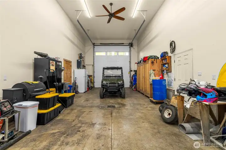 Large attached shop suitable for parking a large RV.