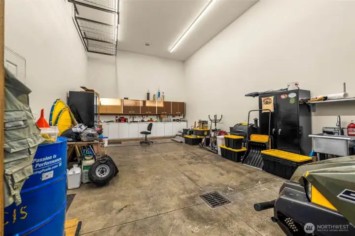 Plenty of storage for all your gear and toys in this oversized garage.