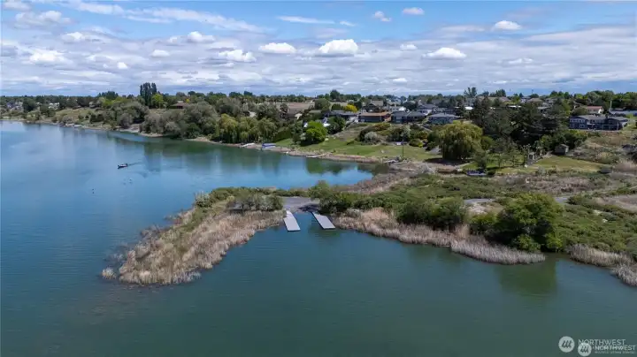 Private Community Waterfront Park with boat docks & launch