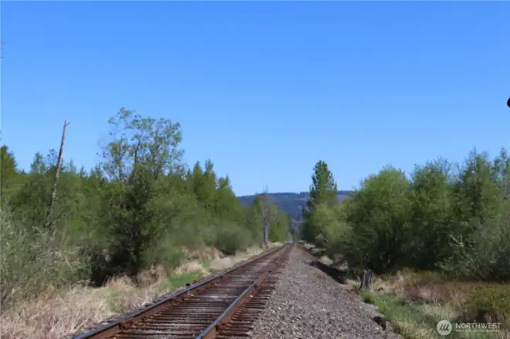 The land is on either side of the Choo Choo tracks...this is looking north.