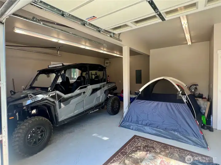Oversized garage, fully finished with heat and room for toys!