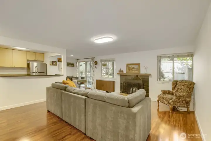 Unit offers an open floorplan.