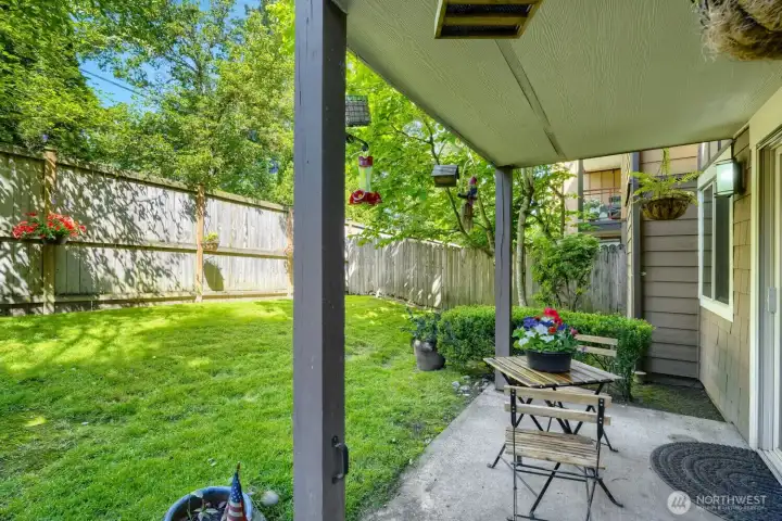 South facing garden space offers peace and opportunity to garden or