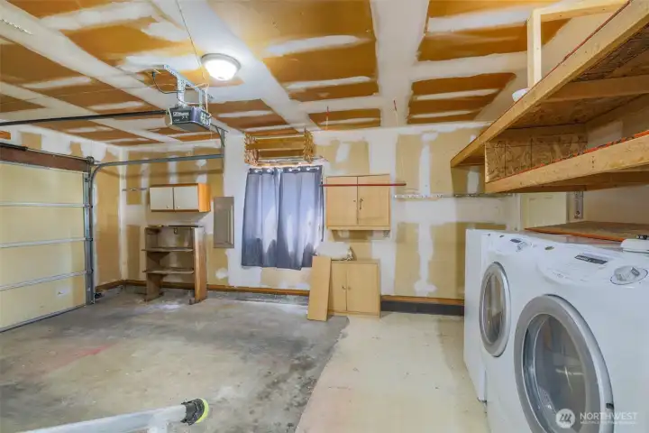 garage with laundry and extra freezer garage with laundry and extra freezer