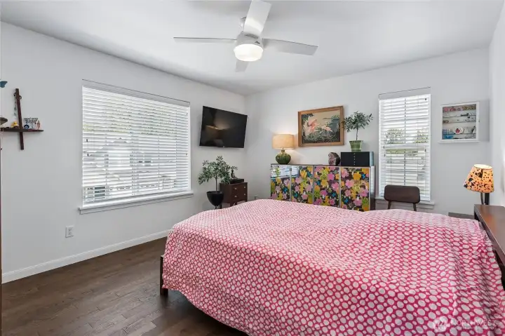 Freshly painted walls and ceilings create a bright and renewed living space.