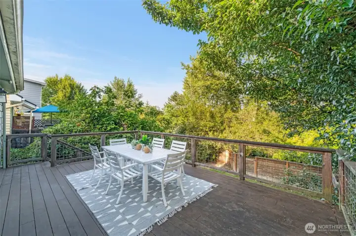 Another view of the deck - note the stairs down to the yard