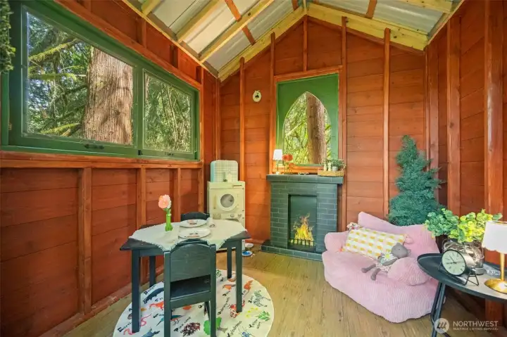 Treehouse with Dutch Door Windows