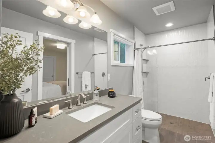 Secondary Suite 3/4 Bath with Walk-In Shower