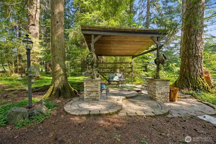 Covered area for back yard recreation