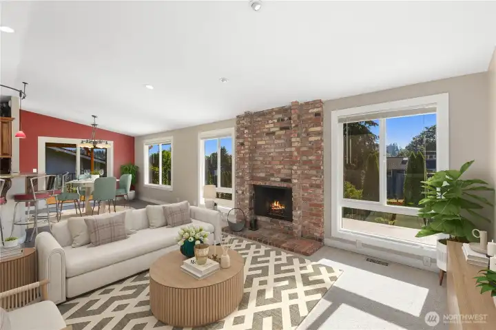 Virtually Staged Living Room