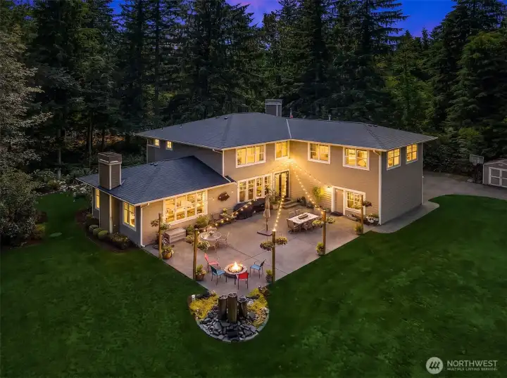 Entertainment size! and room for volleyball, croquet, soccer and badminton .... stay tuned for the wooded acreage activities. Entertainment size! and room for volleyball, croquet, soccer and badminton .... stay tuned for the wooded acreage activities.