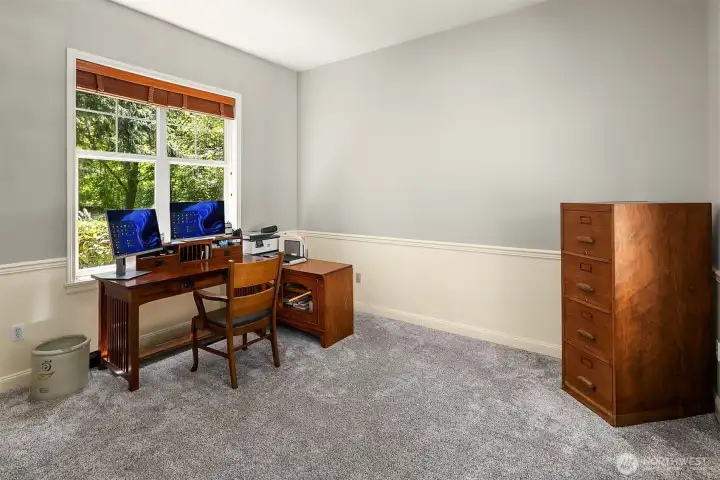 Back to the first floor --- this is a great office/5th bedroom space, with closet. Back to the first floor --- this is a great office/5th bedroom space, with closet.