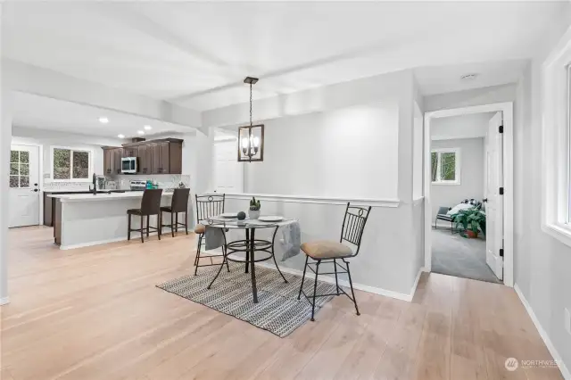 Wide Open Concept w/Dining Room off Kitchen. Just a really light and bright space!