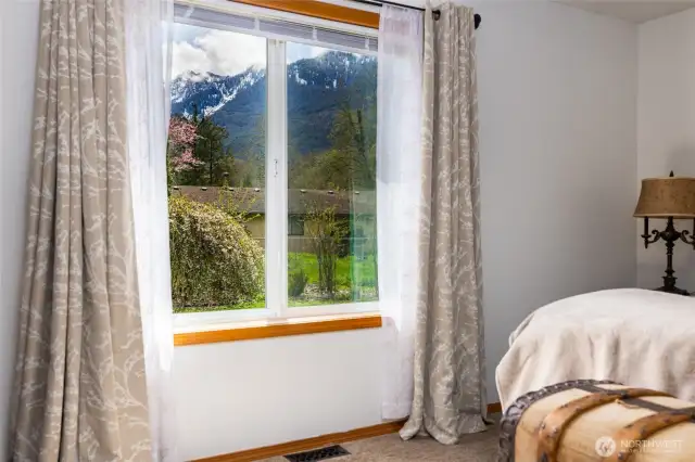 Views of mountains from primary bedroom