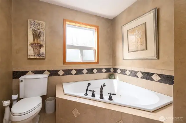 Large soaking tub