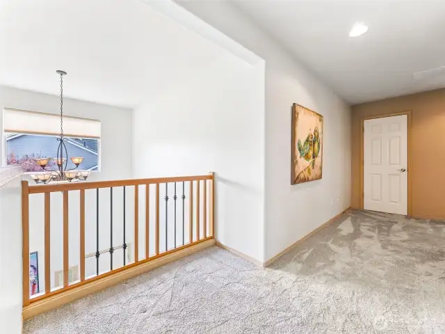 Plenty of lofted flex space upstairs!