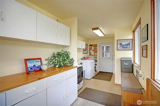 Mudroom with lots of storage.