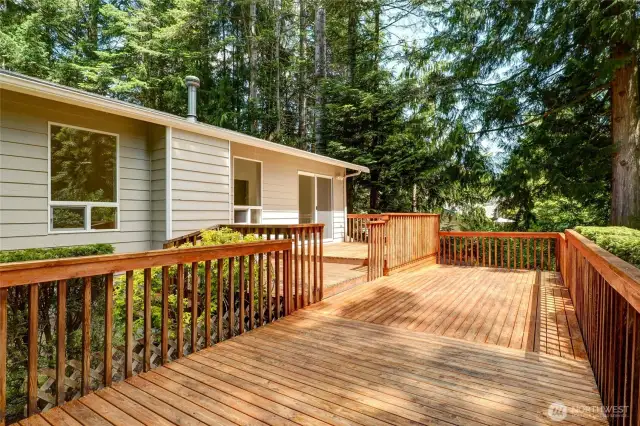 The Deck offers plenty of options to be in the sun or shade.