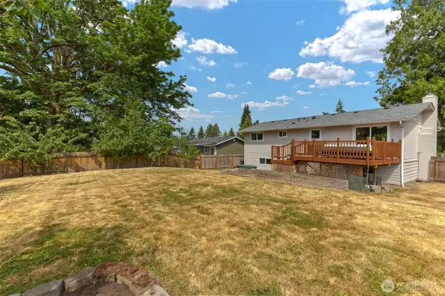 .19 Acre lot & fully fensed backyard offers plenty of room for play, gardening, and entertaining.