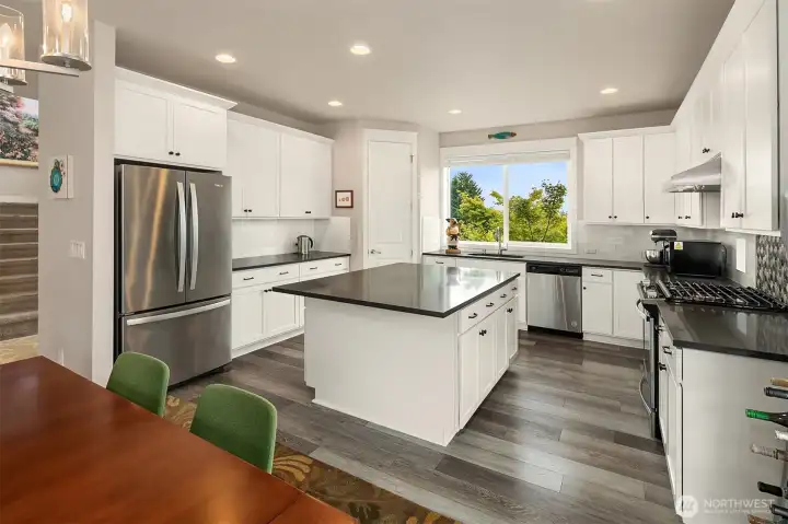 You'll love the sleek, modern lines in this kitchen.