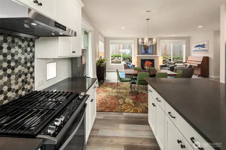 Gas range.