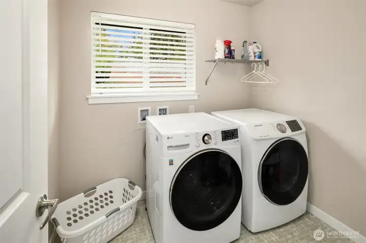 Upper floor laundry room - no hauling baskets up and down the stairs!