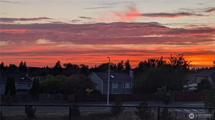 Enjoy stunning sunsets from inside the home and the patio.