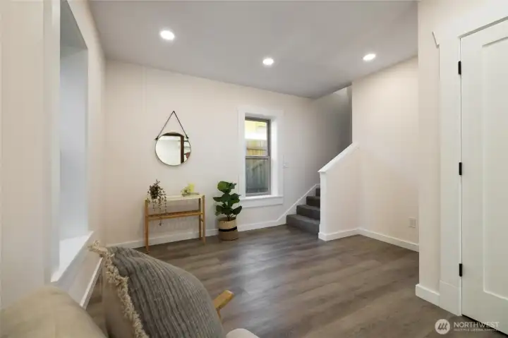 Area for reading or set up for watching TV