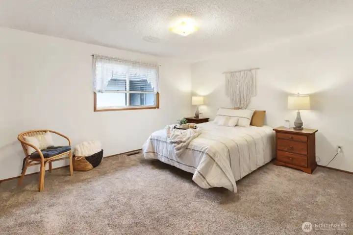 The primary suite...also filled with light...