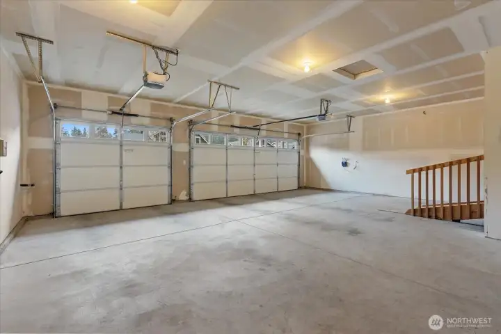 Huge 3 car garage.