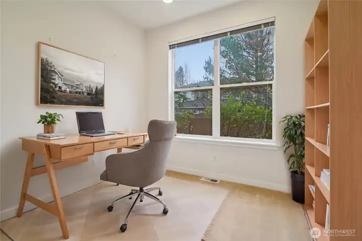 Virtually staged Office/Den