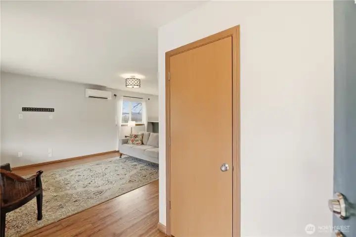 Entry with coat closet