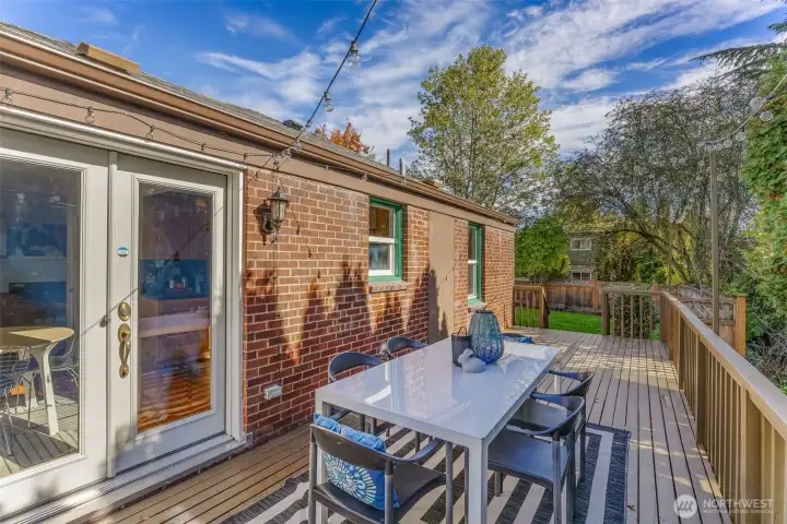 wonderful outdoor access from the kitchen