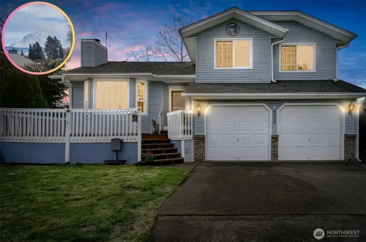 Over 1/2 level acre with circle driveway & plenty
