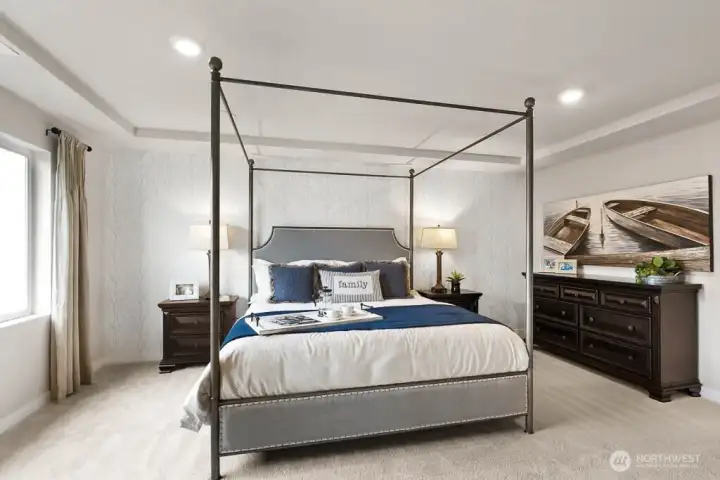 Double door entry into primary suite. Photo's are for representational purposes only. Colors and finishes may differ.