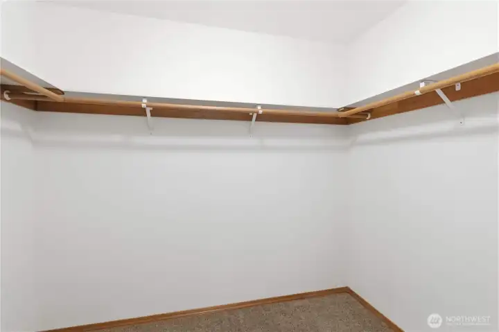 Large walk-in closet off primary bedroom.
