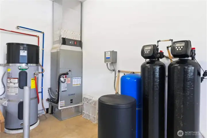 Hot water tank, HVAC & water filtration system