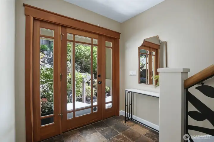 Interior vestibule at the entry.