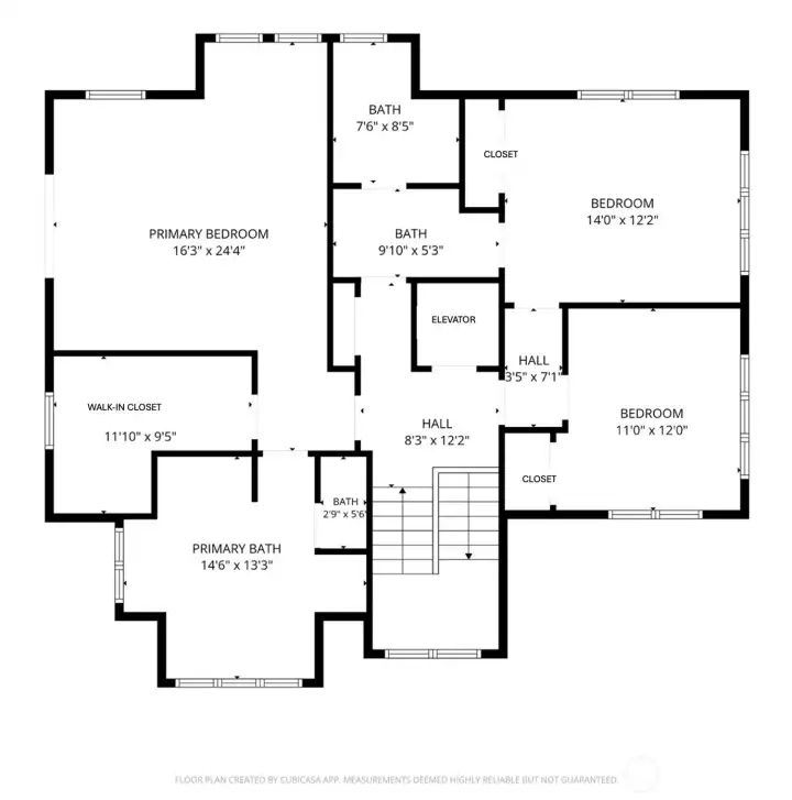 Upper level floor plan Upper level floor plan
